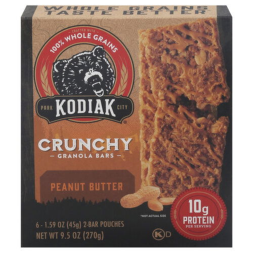 Kodiak Granola Bars, Peanut Butter, Crunchy