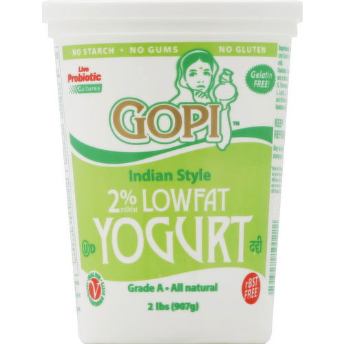 Gopi Yogurt, Low Fat, Indian Style