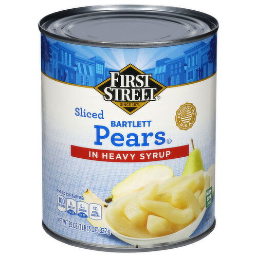 First Street Sliced Bartlett Pears in Heavy Syrup