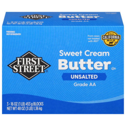 First Street Butter, Unsalted, Sweet Cream