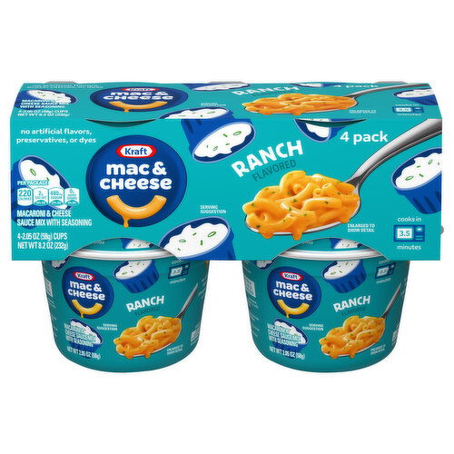 Kraft Mac & Cheese Ranch Cups 4 ct
