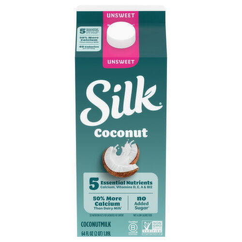 Silk Unsweet Dairy Free Vegan Coconut Milk