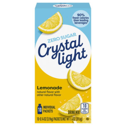 Crystal Light Zero Sugar Packets Lemonade Drink Mix