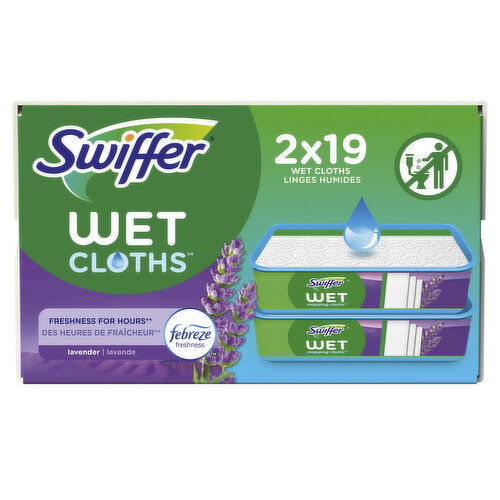 Swiffer Sweep + Mop, Wet Pads Refill, Floor Cleaner, Lavender