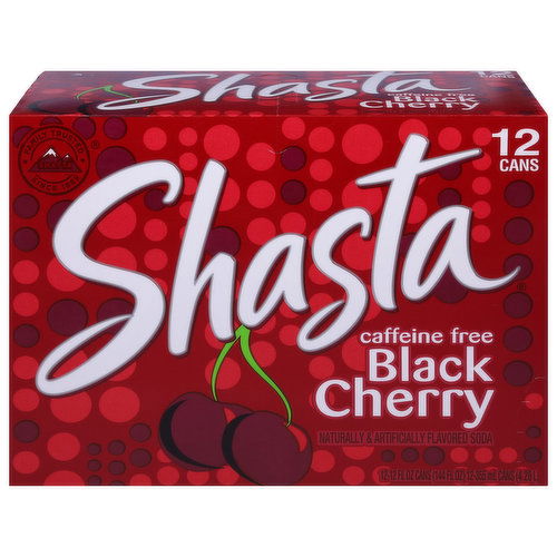 Shasta Cola, Caffeine Free, Black Cherry