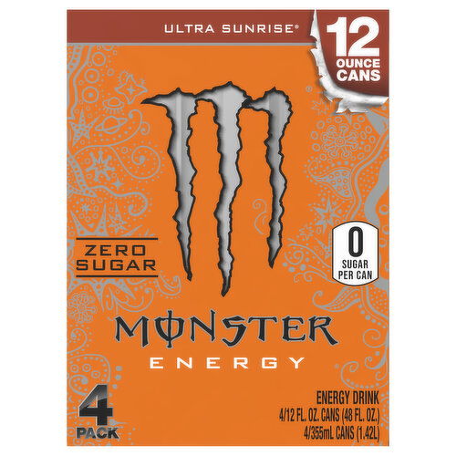 Monster Zero Sugar Sunrise Energy Drink