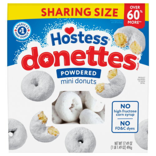 Hostess Powdered Mini Donettes Sharing Size Image 1 of 6