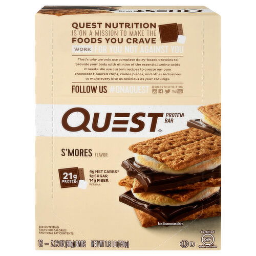 Quest S'mores Flavor Protein Bar