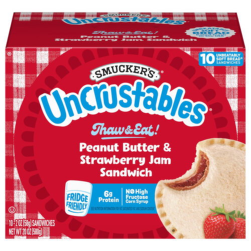 Smucker's Peanut Butter & Strawberry Jam Sandwich