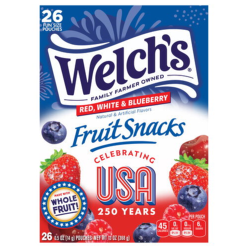 Welchs Fruit Snacks Red White & Blueberry