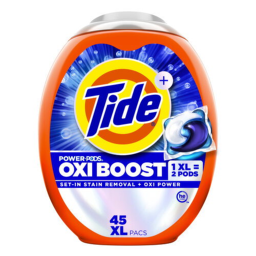 Tide Tide Oxi Boost Power PODS Laundry Detergent Pacs, 45 Count Image 1 of 6