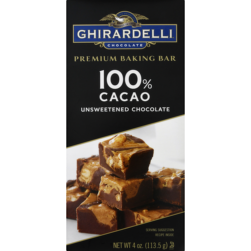 Ghirardeli 100 Cacao Baking Bar 4 oz