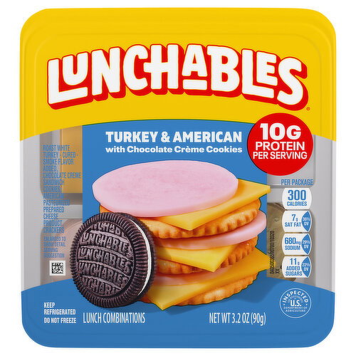 Lunchables Turkey & American with Chocolate Creme Cookies Lunch Combinations