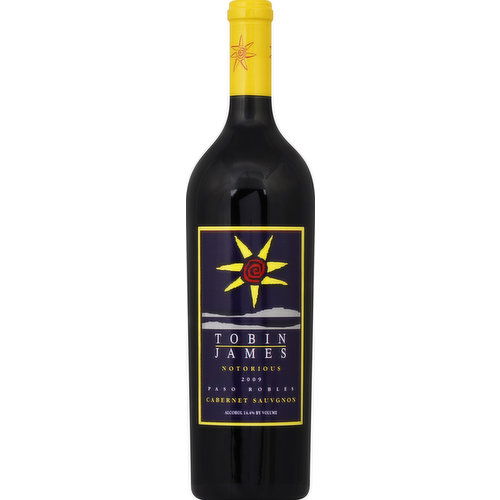 Tobin James Cabernet Sauvgnon, Notorious, 2009