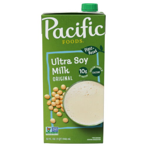 Pacific Foods Ultra Soy Milk, Original, Plant-Based