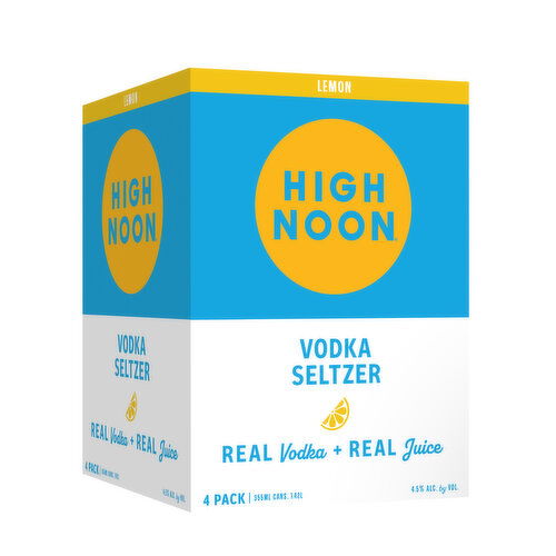 High Noon Lemon Vodka Hard Seltzer Can 4 Pack