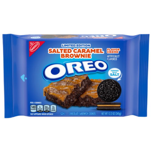 Oreo Chocolate Sandwich Cookies, Salted Caramel Brownie Flavor Creme