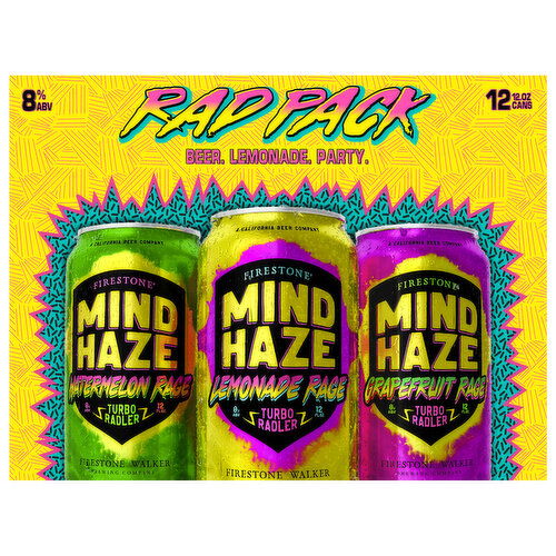 Firestone Walker Beer, Watermelon Rage/Lemon Rage/Grapefuit Rage, Rad Pack