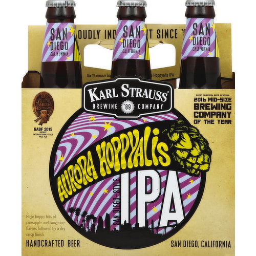Karl Strauss Beer, Handcrafted, San Diego-Style IPA