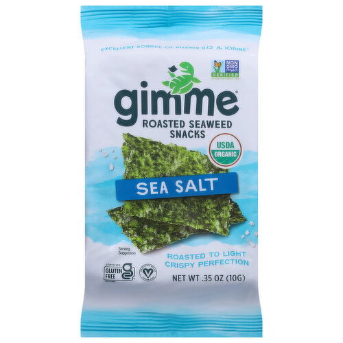 gimMe Seaweed Snacks, Roasted, Sea Salt