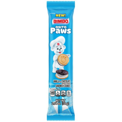 Bimbo Vanilla and Chocolate Sandwich Cookies, 2.54 oz