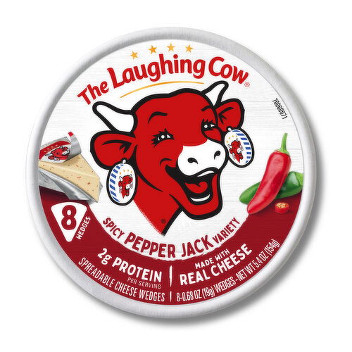 The Laughing Cow Creamy Spicy Pepper Jack Spreadable Cheese Wedges
