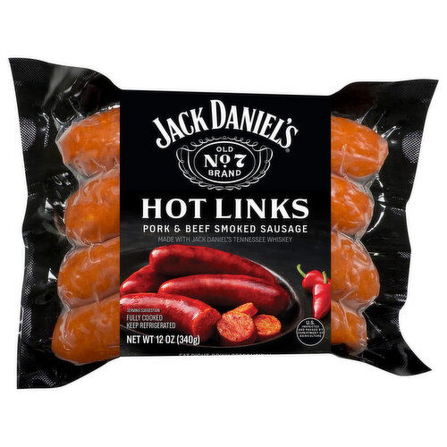 Jack Daniel's Pork & Beef Smoked Sausage Hot Links