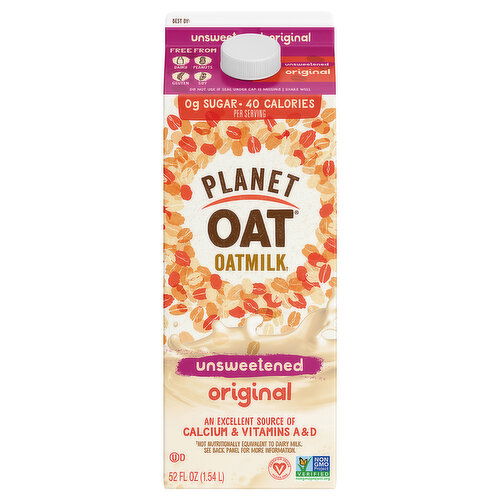 Planet Oat Unsweetened Original Oatmilk