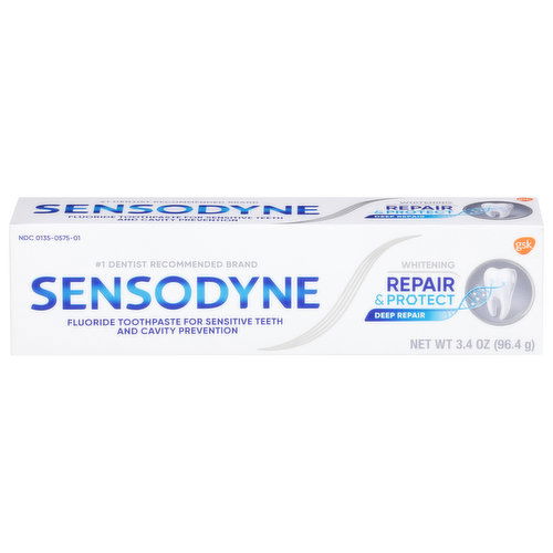 Sensodyne Toothpaste, Fluoride, Whitening, Repair & Protect