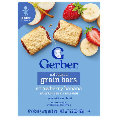 Gerber Toddler (12+ Months) Soft Baked Strawberry Banana Grain Bars