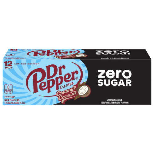 Dr Pepper Zero Sugar Creamy Coconut Soda