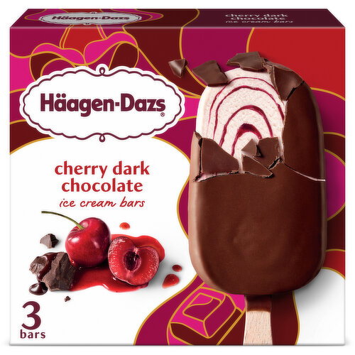 Haagen-Dazs Cherry Dark Chocolate Ice Cream Bars Image 1 of 11