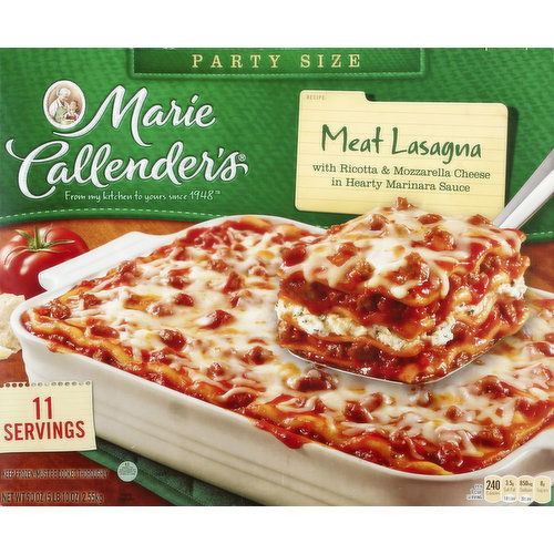 Marie Callender's Lasagna, Meat, Party Size