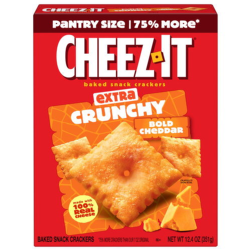 Cheez-It Extra Crunchy Bold Cheddar Baked Snack Crackers Pantry Size Image 1 of 6