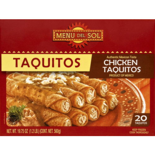 Menu Del Sol Taquitos, Chicken