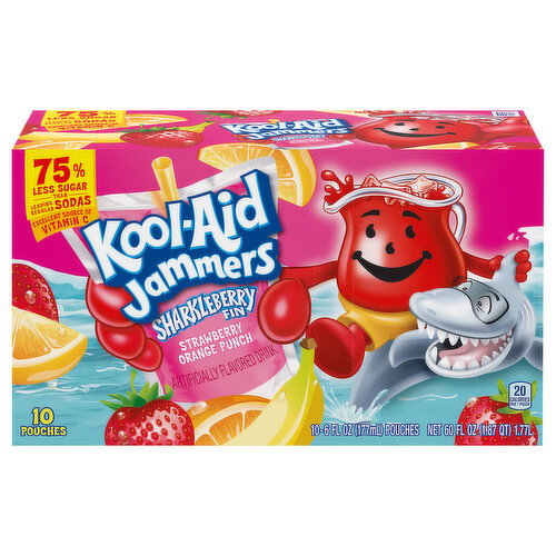 Kool-Aid Sharkleberry Fin Strawberry Orange Punch Drink Image 1 of 6