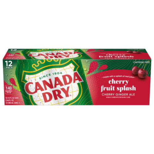 Canada Dry Cherry Fruit Splash Ginger Ale