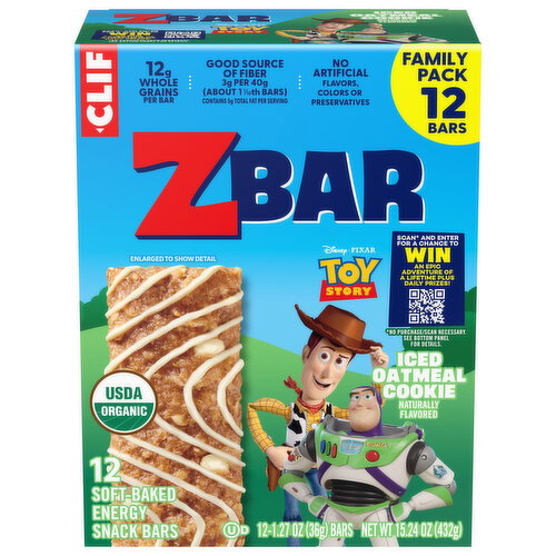 Zbar Disney Pixar Toy Story Soft-Baked Iced Oatmeal Cookie Energy Snack Bars Family Pack Image 1 of 6