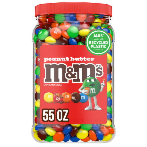 M&M'S M&M'S Peanut Butter Milk Chocolate Candy Bulk Jar, (55 Oz)