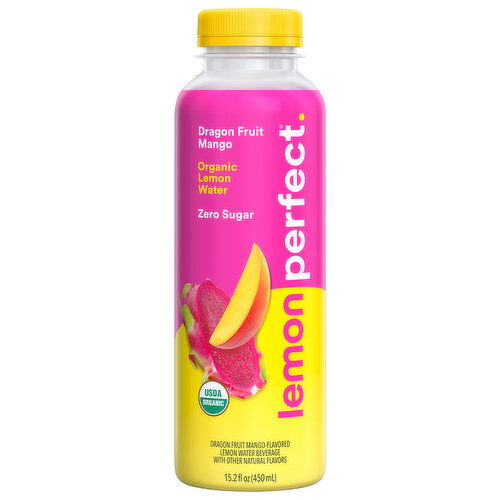 Lemon Perfect Organic Zero Sugar Dragon Fruit Mango Lemon Water