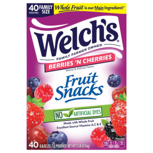 Welch's Berries 'N Cherries Fruit Snacks Family Size