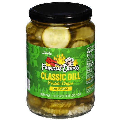Famous Dave's Dill & Garlic Classic Dill Pickle Chips