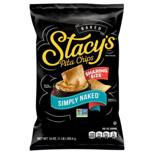 Stacy's Pita Chips, Simply Naked, Baked, Sharing Size