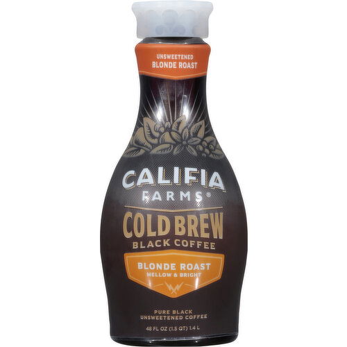 Califia Farms Black Coffee, Blonde Roast, Unsweetened, Cold Brew