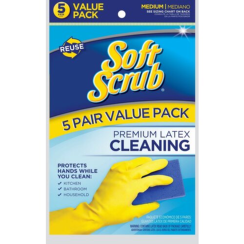 Scrub Soft Reusable Latex Glove Medium