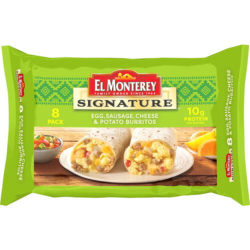 El Monterey EM Sig Egg Saus Chs Pot Bkfst Burritos 8ct