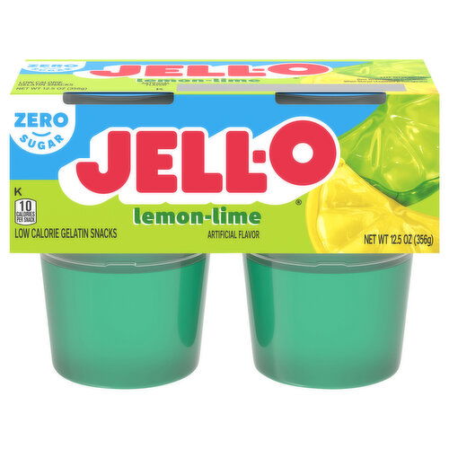 Jell-O Zero Sugar Low Calorie Lemon-Lime Gelatin Snacks