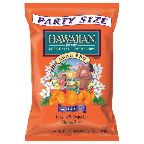 Hawaiian Kettle Style Luau BBQ Potato Chips Party Size