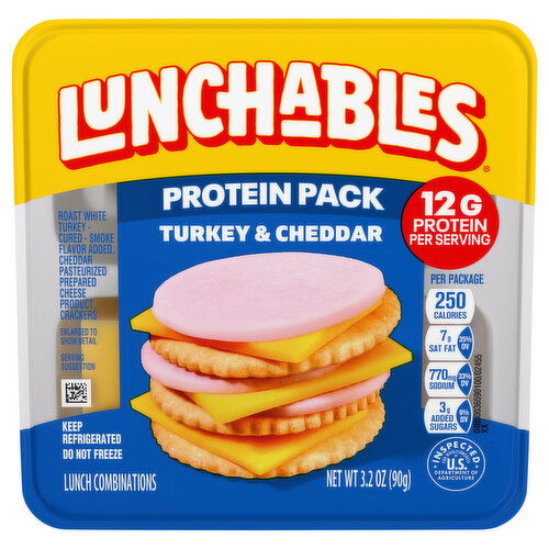 Lunchables Protein Pack Turkey & Cheddar Lunch Combinations