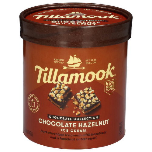 Tillamook Chocolate Hazelnut Ice Cream Image 1 of 6
